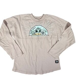 Star Wars Spirit Jersey Shirt Kids Size M 7/8 Pink Grogu Baby Yoda Long Sleeve